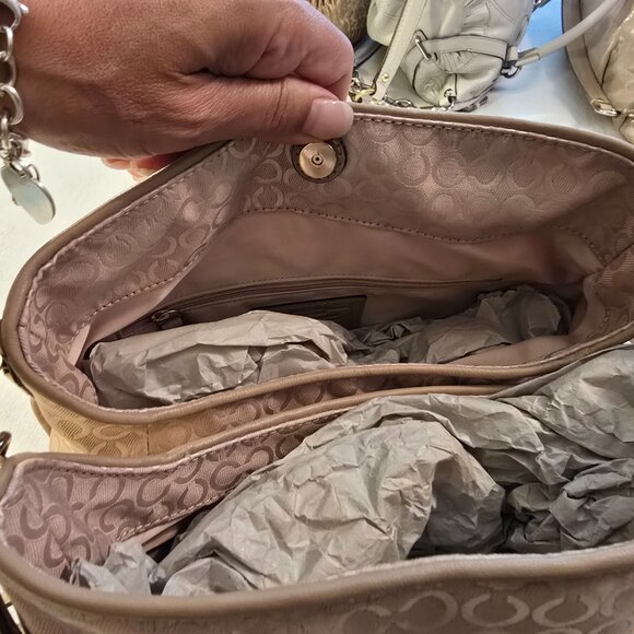 Coach Madison NEW NWT Optic Art Pearl Small Phoebe Python Gorgeous Bag Purse Bag - Picture 7 of 14